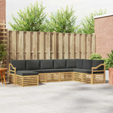 Set di divani da esterno 8 pcs Bianco e Antracite