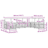 Set di divani da esterno 8 pcs Bianco e Antracite