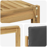 Set divani Legno di Acacia Massello