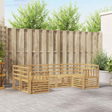 Set di divani da esterno 6 pcs Bianco 245 x 128,5 x 73 cm