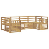 Set di divani da esterno 6 pcs Bianco 245 x 128,5 x 73 cm