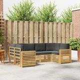 Set di divani da esterno 6 pcs Bianco e Antracite