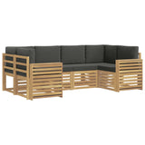 Set di divani da esterno 6 pcs Bianco e Antracite