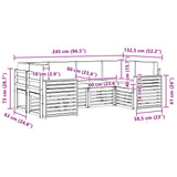 Set di divani da esterno 6 pcs Bianco e Antracite