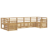 Set di divani da esterno 7 pcs Bianco 304 x 128,5 x 73 cm