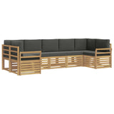 Set di divani da esterno 7 pcs Bianco e Antracite