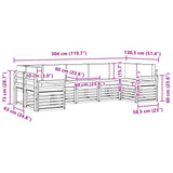 Set di divani da esterno 7 pcs Bianco e Antracite