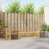 Set di divani da esterno 7 pcs Bianco 304 x 128,5 x 73 cm