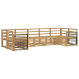 Set di divani da esterno 7 pcs Bianco 304 x 128,5 x 73 cm