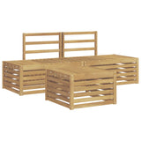 Set di divani da esterno 4 Pezzo Bianco