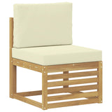Set di divani da esterno Bianco 59 x 59 x 37 cm Poliestere