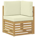 Set di divani da esterno Bianco 59 x 59 x 37 cm Poliestere