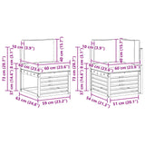 Set di divani da esterno 9 pcs Bianco e Beige