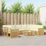 Set di divani da esterno 10 pcs Bianco e Crema 59 x 59 x 37 cm