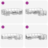 Set di divani da esterno 10 pcs Bianco e Antracite