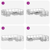Set di divani da esterno 10 pcs Bianco e Crema 59 x 59 x 37 cm