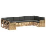 Set di divani da esterno 10 pcs Bianco e Antracite