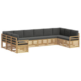 Set di divani da esterno 10 pcs Bianco e Antracite