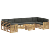 Set di divani da esterno 11 pcs Bianco e Antracite