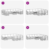 Set di divani da esterno 11 pcs Bianco e Crema 59 x 59 x 37 cm