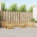 Set di divani da esterno 11 pcs Bianco 59 x 59 x 37 cm