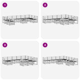 Set di divani da esterno 11 pcs Bianco 59 x 59 x 37 cm