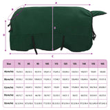 Coperta per Cavalli Verde scuro completo 135 cm Poliestere