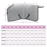 Coperta per Cavalli Grigio chiaro e rosa completo 115 cm