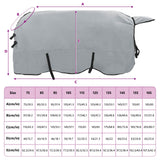 Coperta per Cavalli Grigio chiaro e rosa completo 165 cm