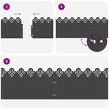 Bordure per prato 20 pcs Nero 103 x 0,05 x 22 cm Acciaio