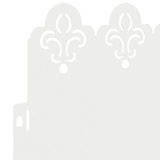 Bordure per prato 10 pcs Bianco 103 x 0,05 x 22 cm Acciaio