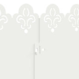 Bordure per prato 20 pcs Bianco 103 x 0,05 x 22 cm Acciaio