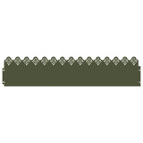Bordure per prato 20 pcs Verde oliva 103 x 0,05 x 22 cm Acciaio