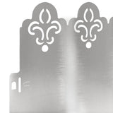 Bordure per prato 10 pcs Argento 103 x 0,05 x 22 cm
