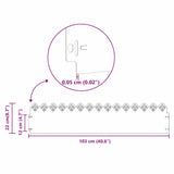 Bordure per prato 10 pcs Argento 103 x 0,05 x 22 cm