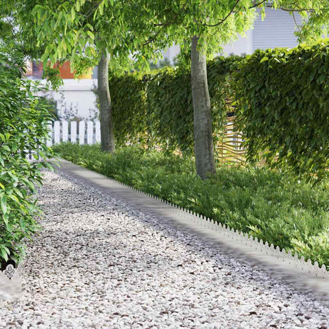 Bordure per prato 30 pcs Argento 103 x 0,05 x 22 cm