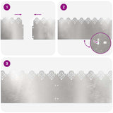 Bordure per prato 30 pcs Argento 103 x 0,05 x 22 cm