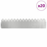 Bordure per prato 20 pcs Argento 103 x 0,05 x 22 cm