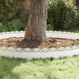 Bordure per prato 30 pcs Bianco 103 x 0,05 x 22 cm Acciaio