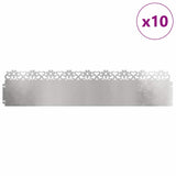 Bordure per prato 10 pcs Argento 103 x 0,05 x 22 cm