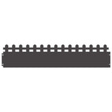 Bordure per prato 20 pcs Nero 103 x 0,05 x 22 cm Acciaio