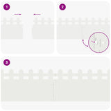 Bordure per prato 10 pcs Bianco 103 x 0,05 x 22 cm Acciaio