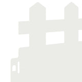 Bordure per prato 20 pcs Bianco 103 x 0,05 x 22 cm Acciaio