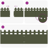 Bordure per prato 10 pcs Verde oliva 103 x 0,05 x 22 cm Acciaio