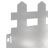 Bordure per prato 10 pcs Argento 103 x 0,05 x 22 cm