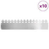 Bordure per prato 10 pcs Argento 103 x 0,05 x 22 cm