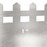 Bordure per prato 20 pcs Argento 103 x 0,05 x 22 cm