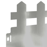 Bordure per prato 20 pcs Argento 103 x 0,05 x 22 cm