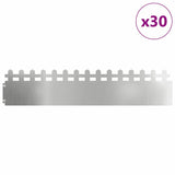 Bordure per prato 30 pcs Argento 103 x 0,05 x 22 cm