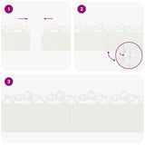 Bordure per prato 20 pcs Bianco 103 x 0,05 x 22 cm Acciaio